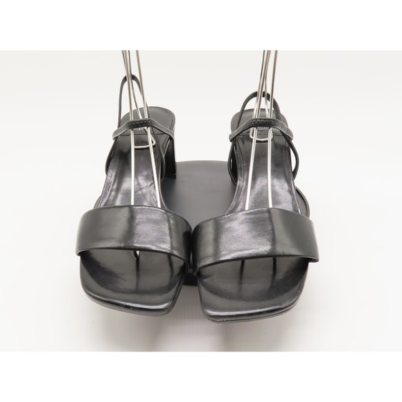 Jeffrey Campbell Shoes Womens 8.5 Black Strappy Block Heel Sandals Square Toe - Picture 3 of 10